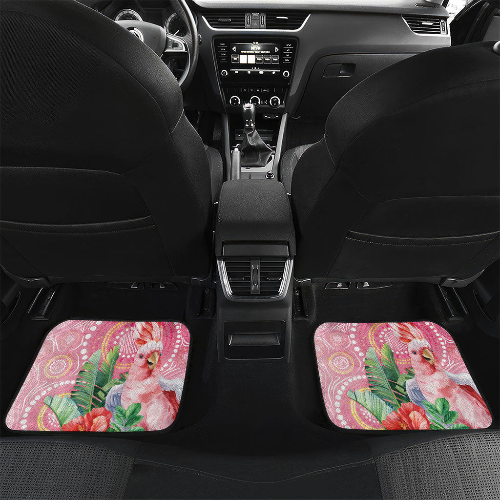 Breast Cancer Pink Cockatoo Car Mats Indigenous Australia Watercolor Glaze