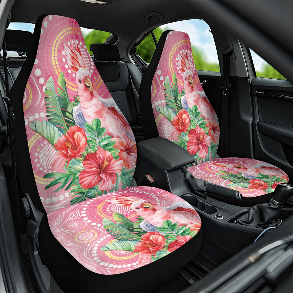 Breast Cancer Pink Cockatoo Car Seat Cover Indigenous Australia Watercolor Glaze