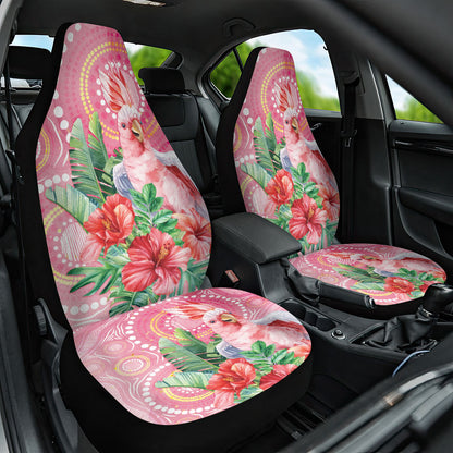 Breast Cancer Pink Cockatoo Car Seat Cover Indigenous Australia Watercolor Glaze