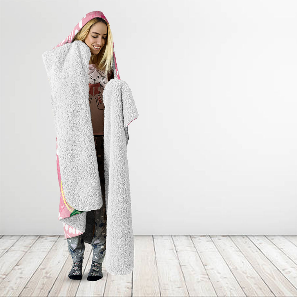 Breast Cancer Pink Cockatoo Hooded Blanket Indigenous Australia Watercolor Glaze