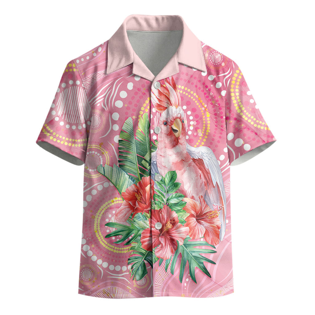Breast Cancer Pink Cockatoo Kid Hawaiian Shirt Indigenous Australia Watercolor Glaze