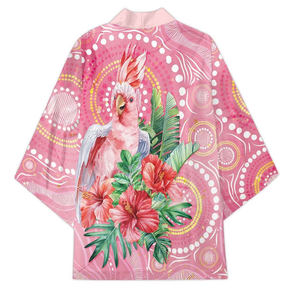 Breast Cancer Pink Cockatoo Kimono Indigenous Australia Watercolor Glaze