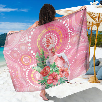 Breast Cancer Pink Cockatoo Sarong Indigenous Australia Watercolor Glaze