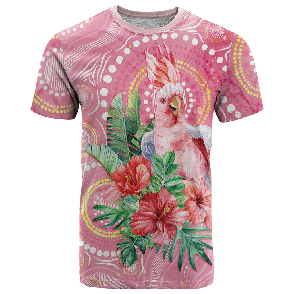 Breast Cancer Pink Cockatoo T Shirt Indigenous Australia Watercolor Glaze