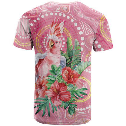 Breast Cancer Pink Cockatoo T Shirt Indigenous Australia Watercolor Glaze