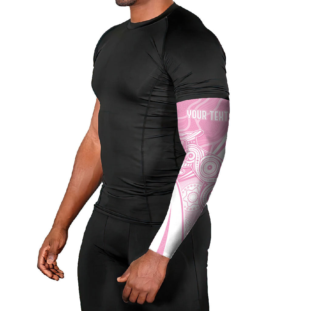 Australia Bowls Personalised Indigenous Pink Round Arm Sleeves