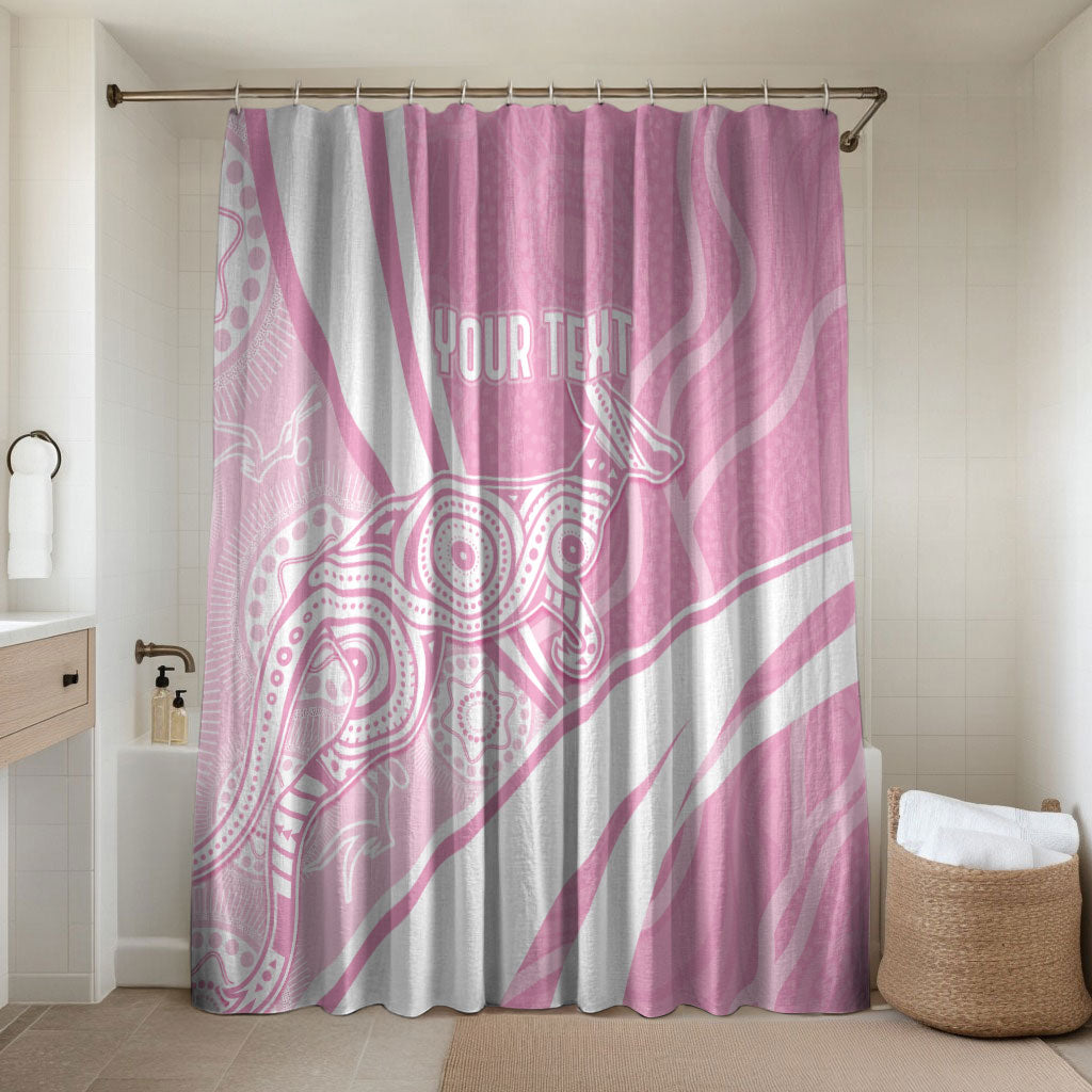 Australia Bowls Personalised Indigenous Pink Round Bathroom Set