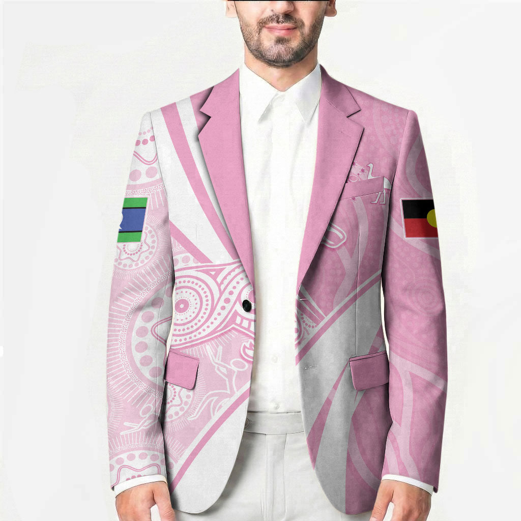 Australia Bowls Personalised Indigenous Pink Round Blazer