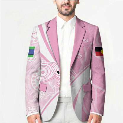 Australia Bowls Personalised Indigenous Pink Round Blazer