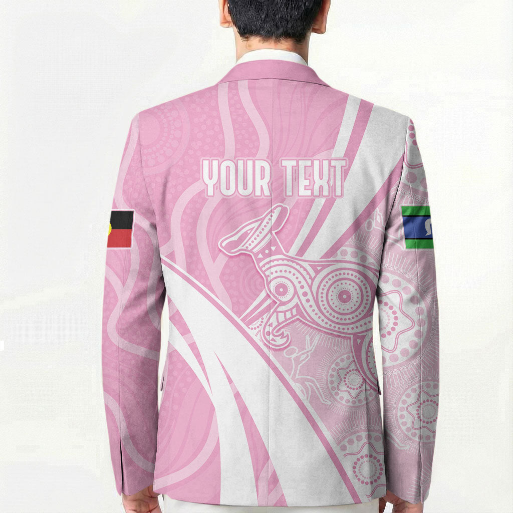Australia Bowls Personalised Indigenous Pink Round Blazer