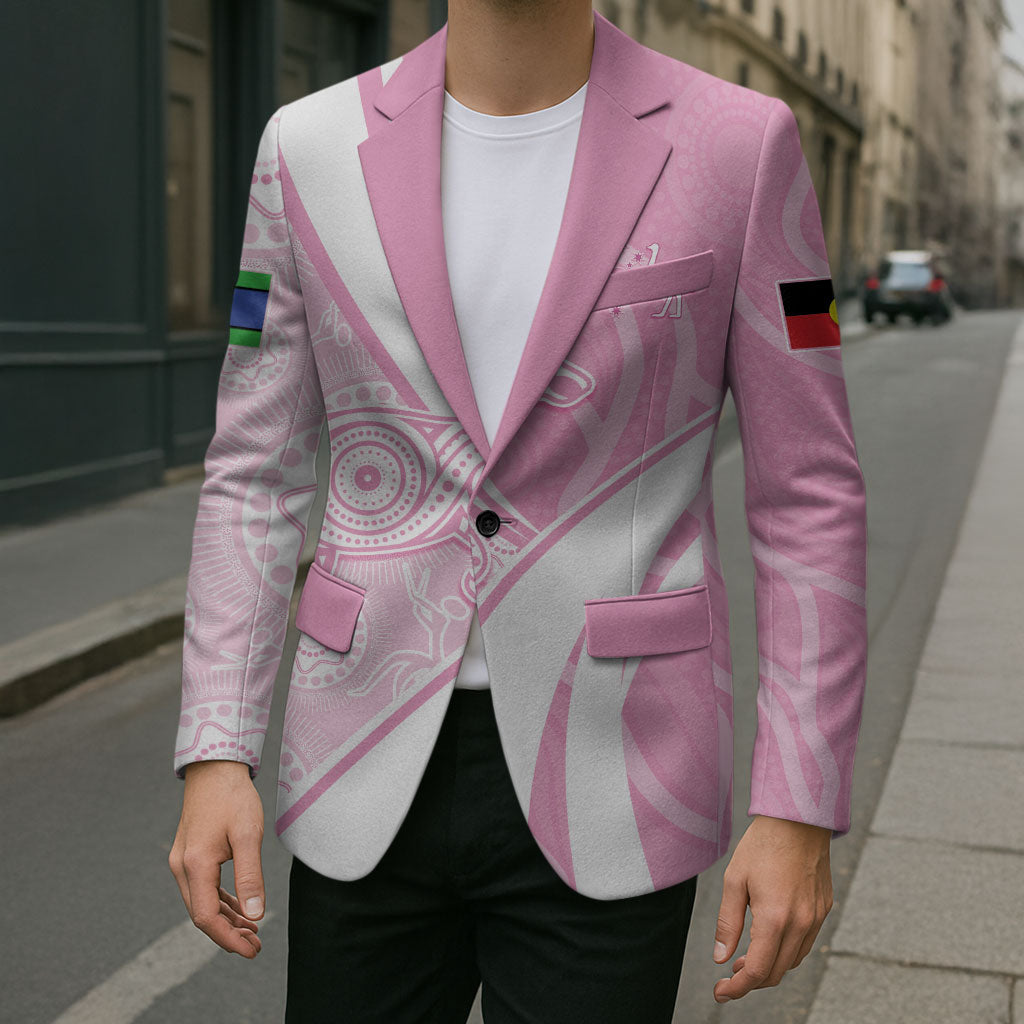 Australia Bowls Personalised Indigenous Pink Round Blazer
