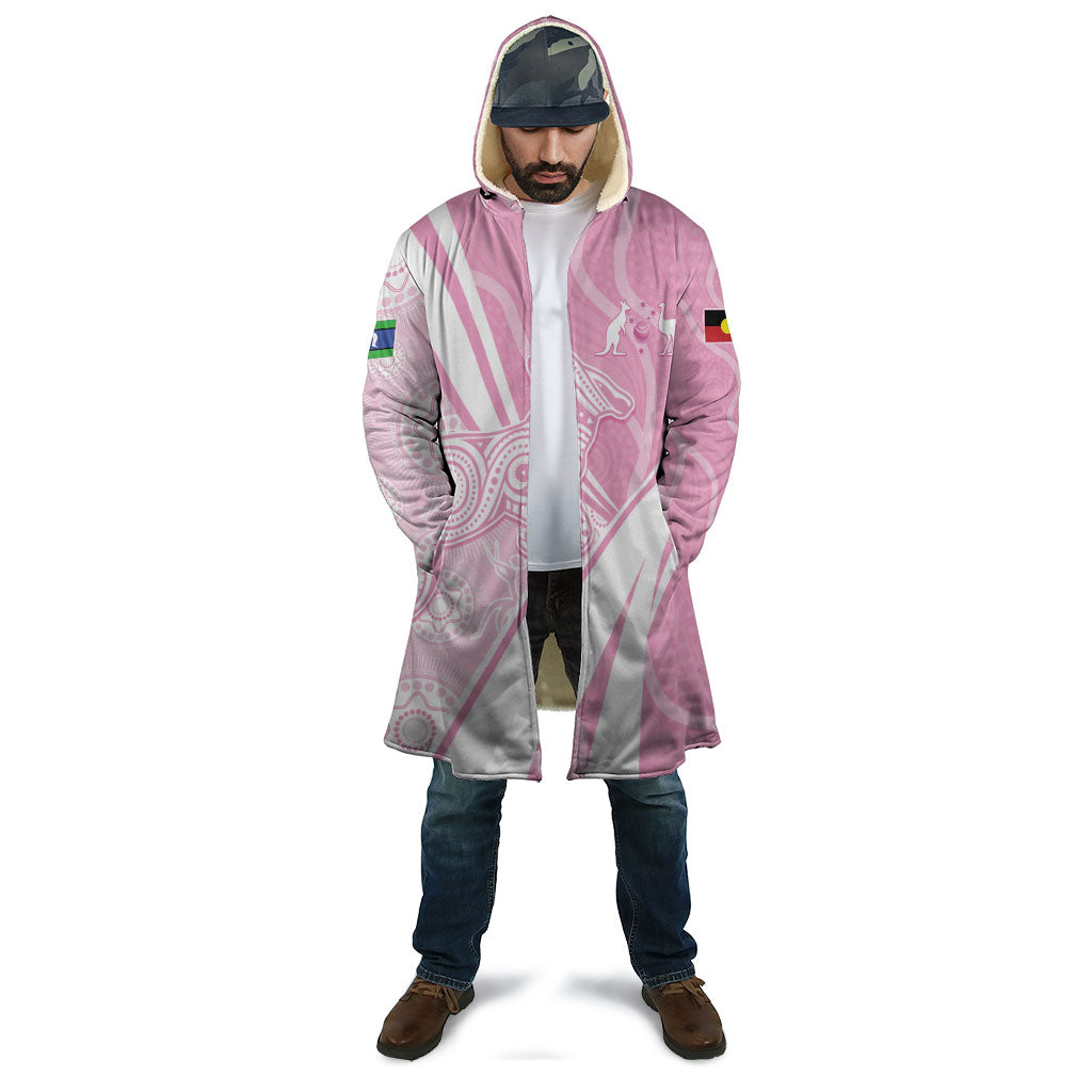 Australia Bowls Personalised Indigenous Pink Round Cloak