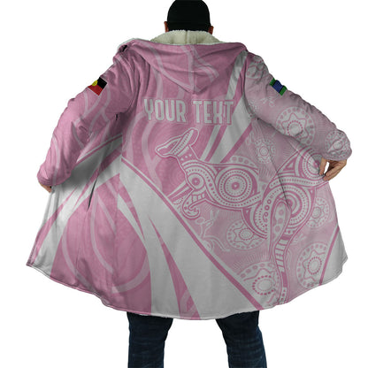 Australia Bowls Personalised Indigenous Pink Round Cloak