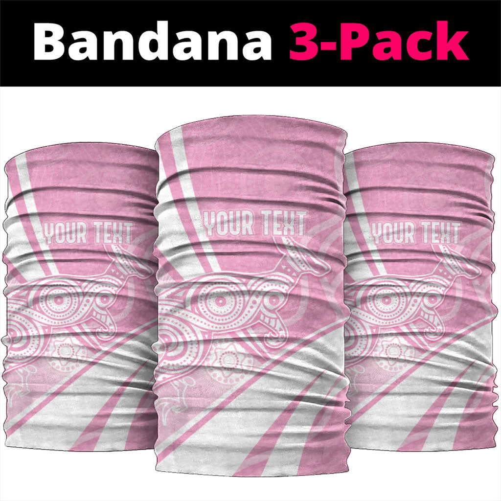 Australia Bowls Personalised Indigenous Pink Round Neck Gaiter