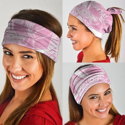 Australia Bowls Personalised Indigenous Pink Round Neck Gaiter