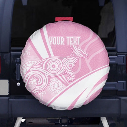 Australia Bowls Personalised Indigenous Pink Round Spare Tire Cover