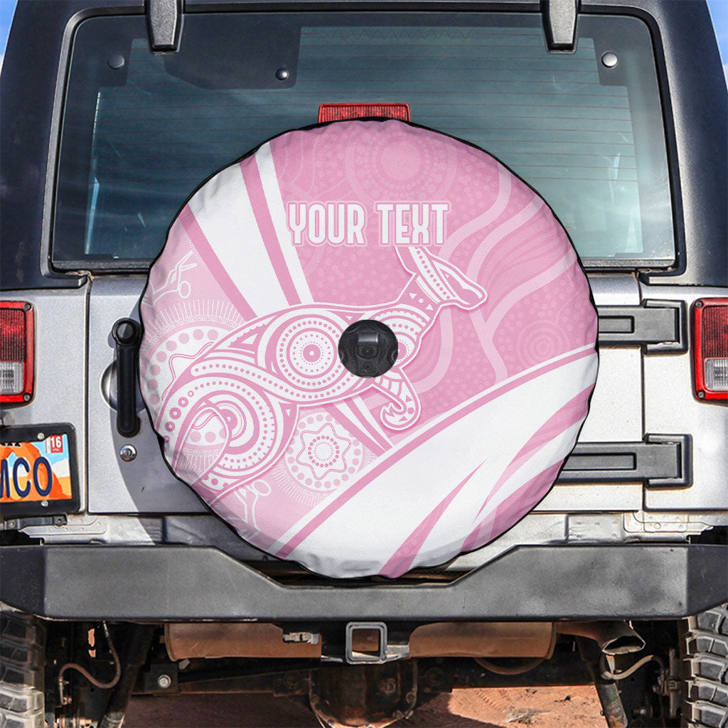 Australia Bowls Personalised Indigenous Pink Round Spare Tire Cover