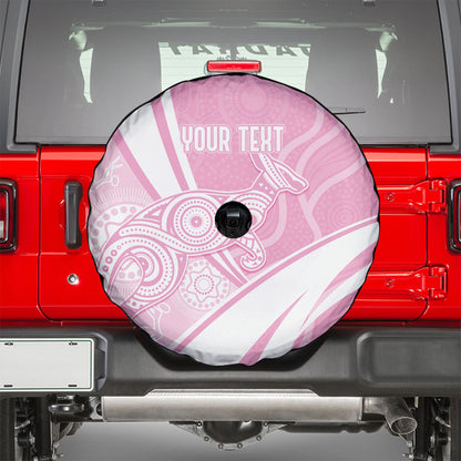 Australia Bowls Personalised Indigenous Pink Round Spare Tire Cover