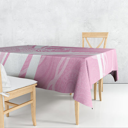 Australia Bowls Personalised Indigenous Pink Round Tablecloth