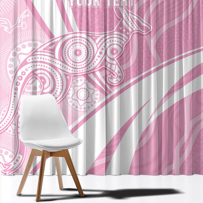 Australia Bowls Personalised Indigenous Pink Round Window Curtain