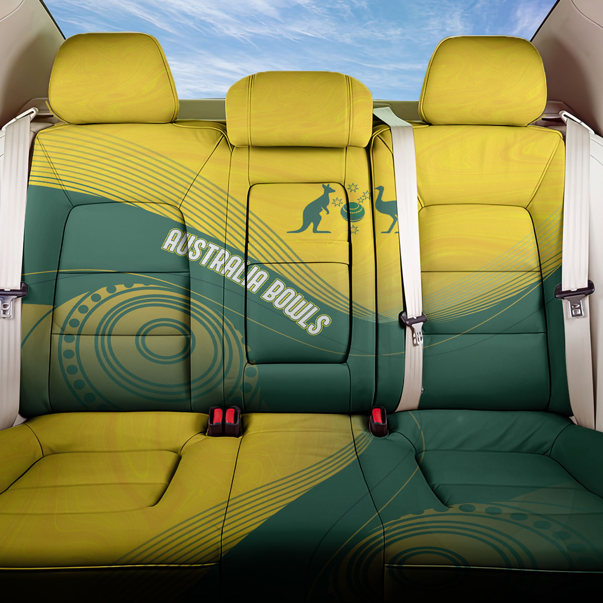 Australia Bowls Back Car Seat Cover Basic Marble Glaze - National Color