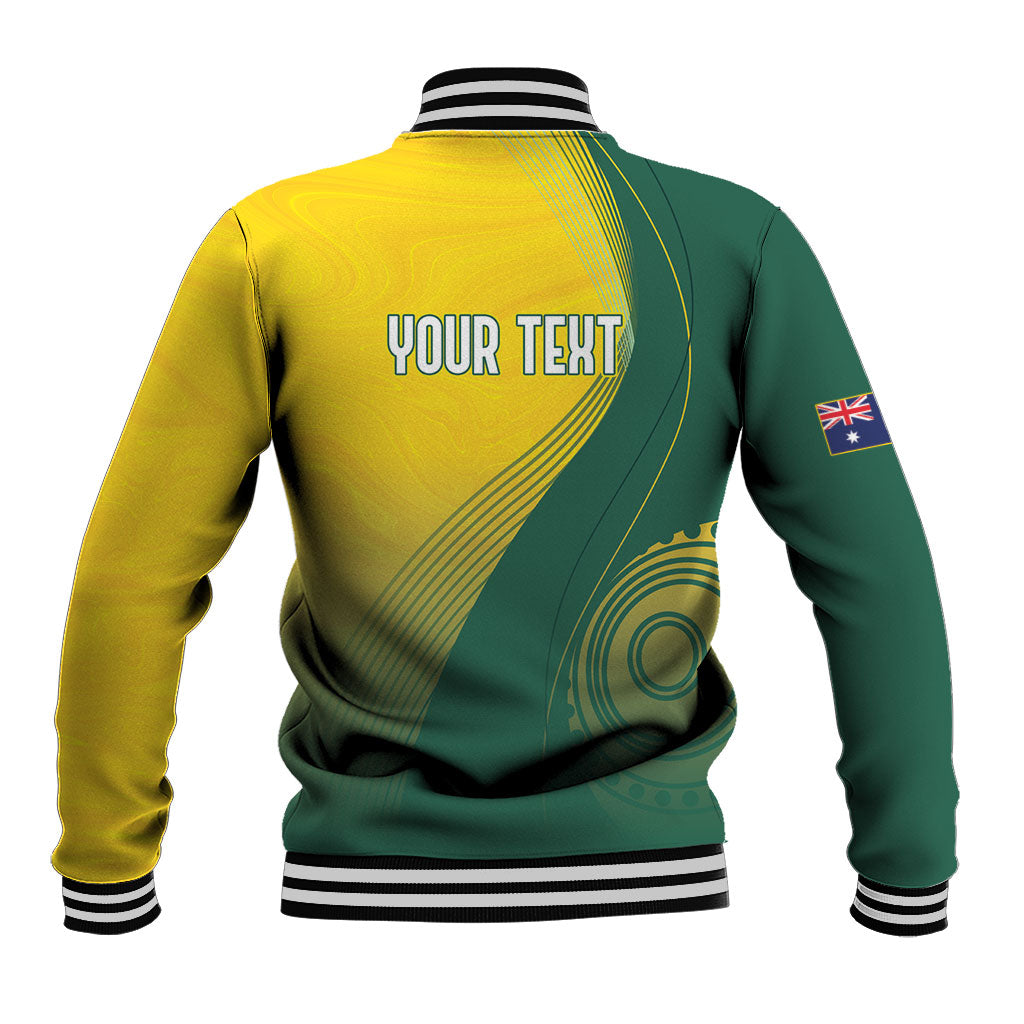 Australia Bowls Personalised Baseball Jacket Basic Marble Glaze - National Color