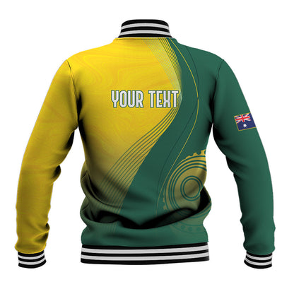 Australia Bowls Personalised Baseball Jacket Basic Marble Glaze - National Color