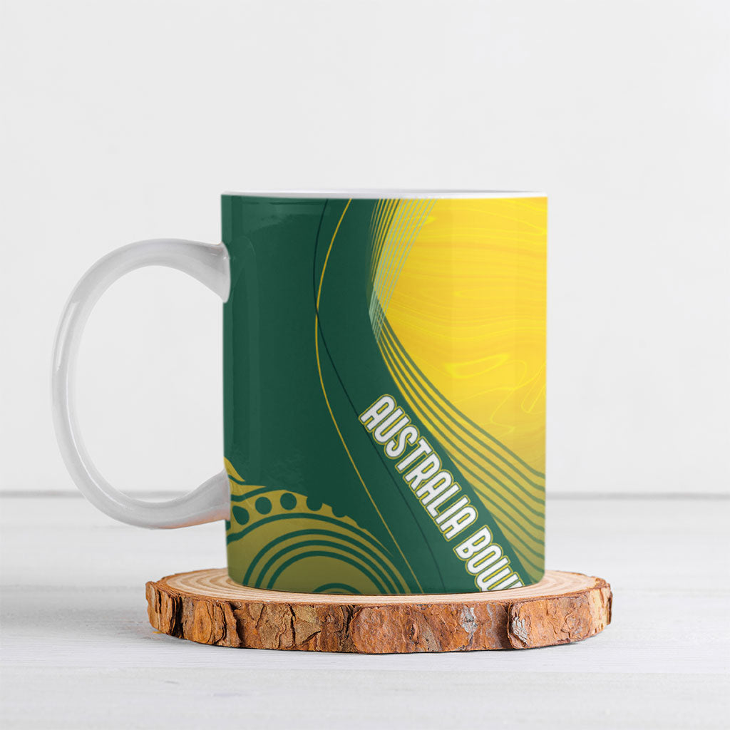 Australia Bowls Personalised Ceramic Mug Basic Marble Glaze - National Color