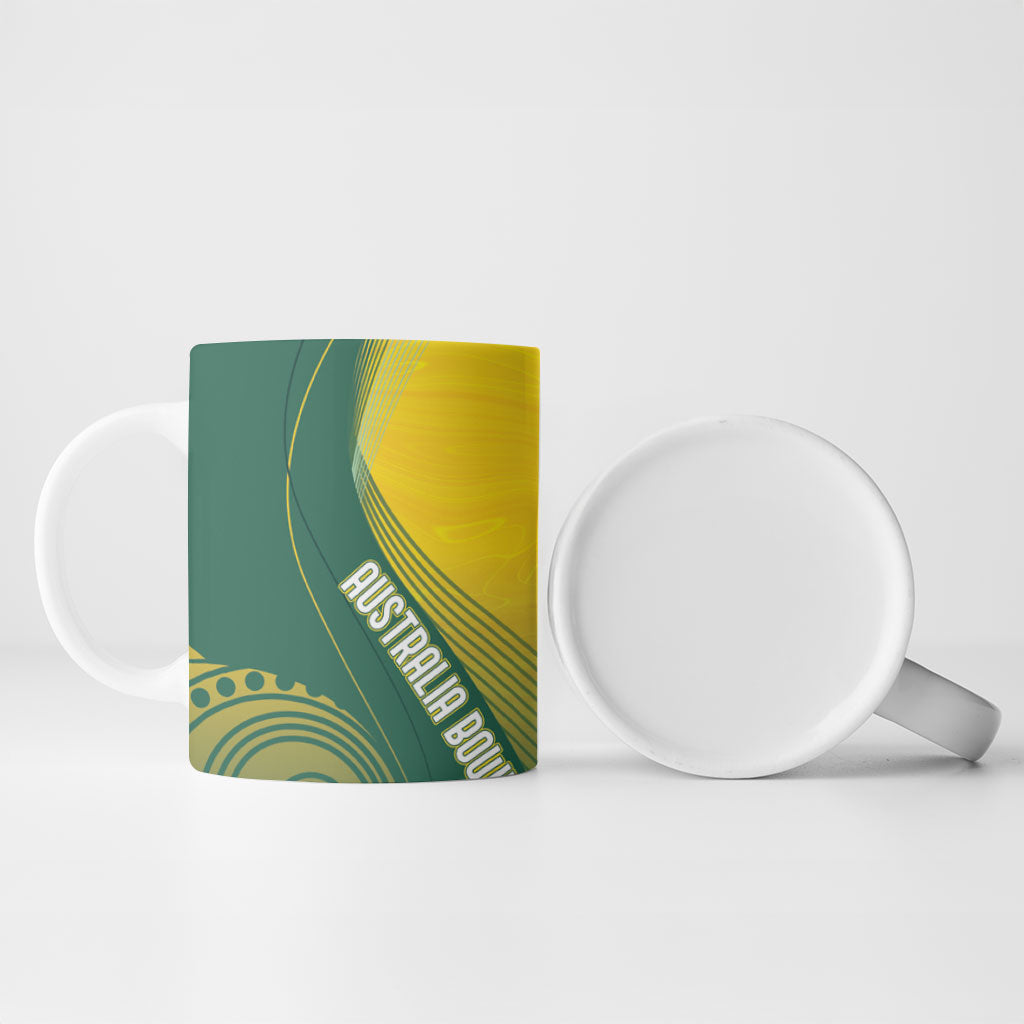 Australia Bowls Personalised Ceramic Mug Basic Marble Glaze - National Color