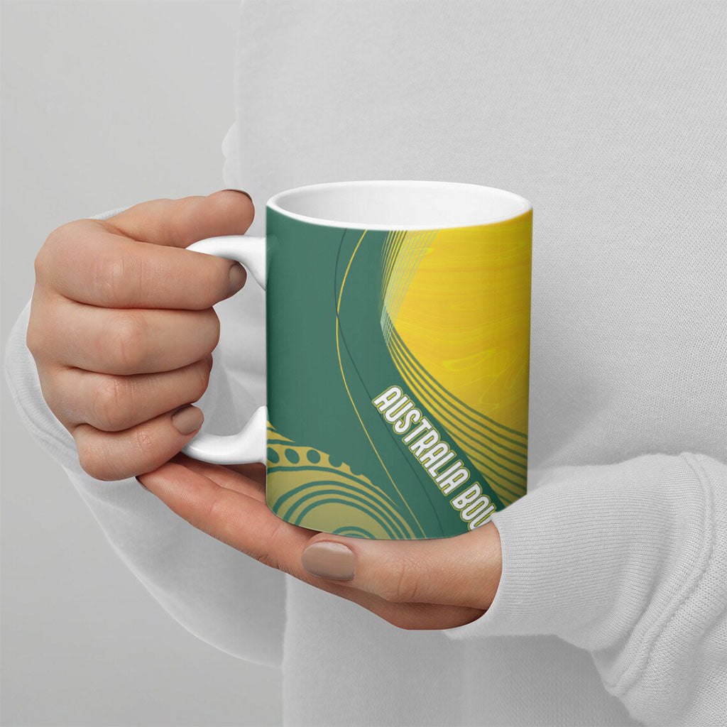 Australia Bowls Personalised Ceramic Mug Basic Marble Glaze - National Color