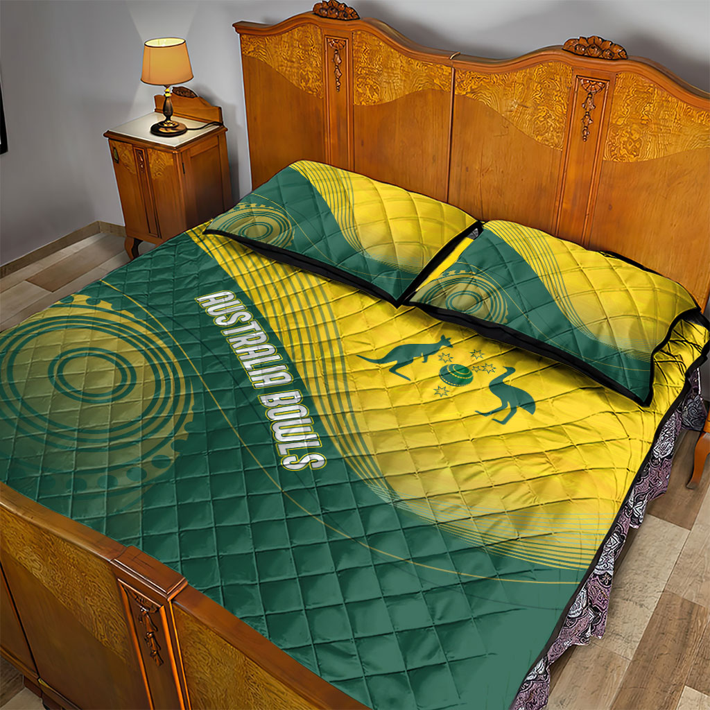 Australia Bowls Quilt Bed Set Basic Marble Glaze - National Color