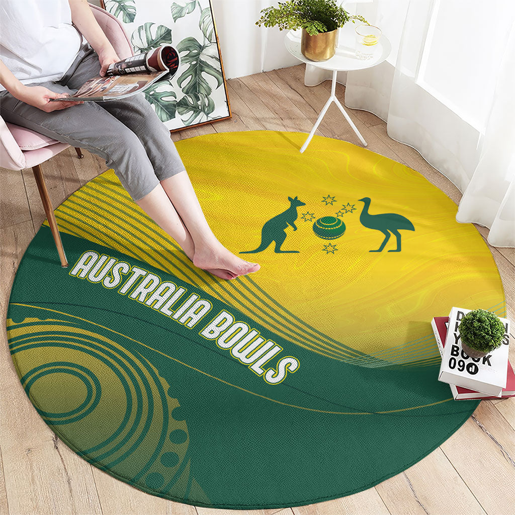 Australia Bowls Round Carpet Basic Marble Glaze - National Color