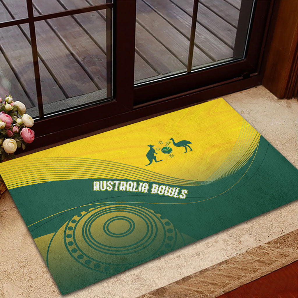 Australia Bowls Rubber Doormat Basic Marble Glaze - National Color