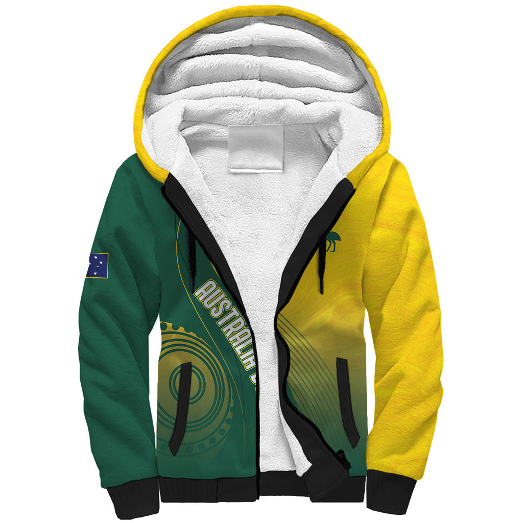Australia Bowls Personalised Sherpa Hoodie Basic Marble Glaze - National Color