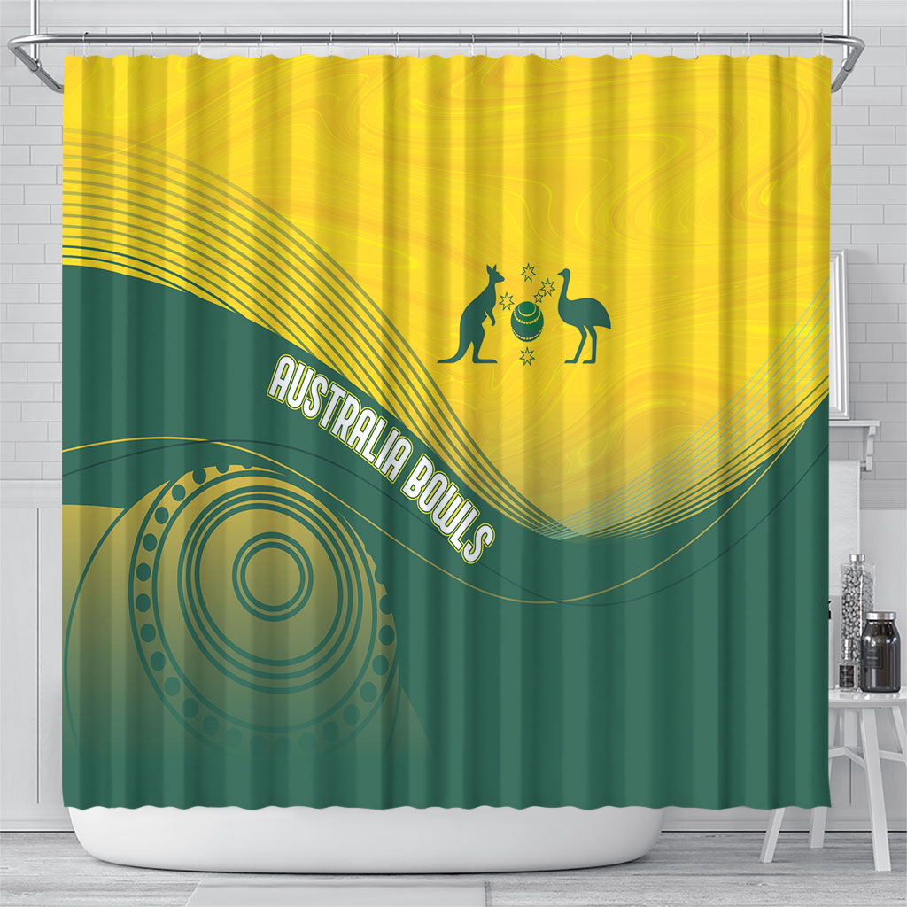 Australia Bowls Shower Curtain Basic Marble Glaze - National Color