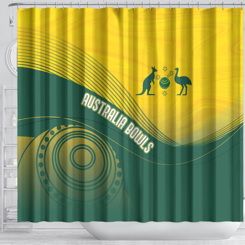 Australia Bowls Shower Curtain Basic Marble Glaze - National Color
