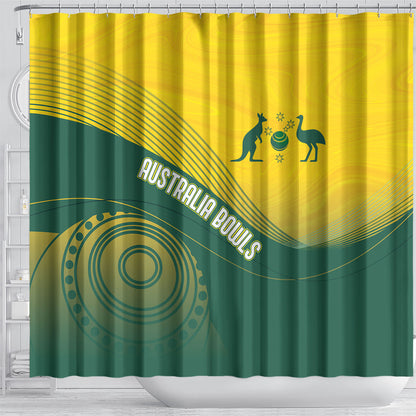 Australia Bowls Shower Curtain Basic Marble Glaze - National Color