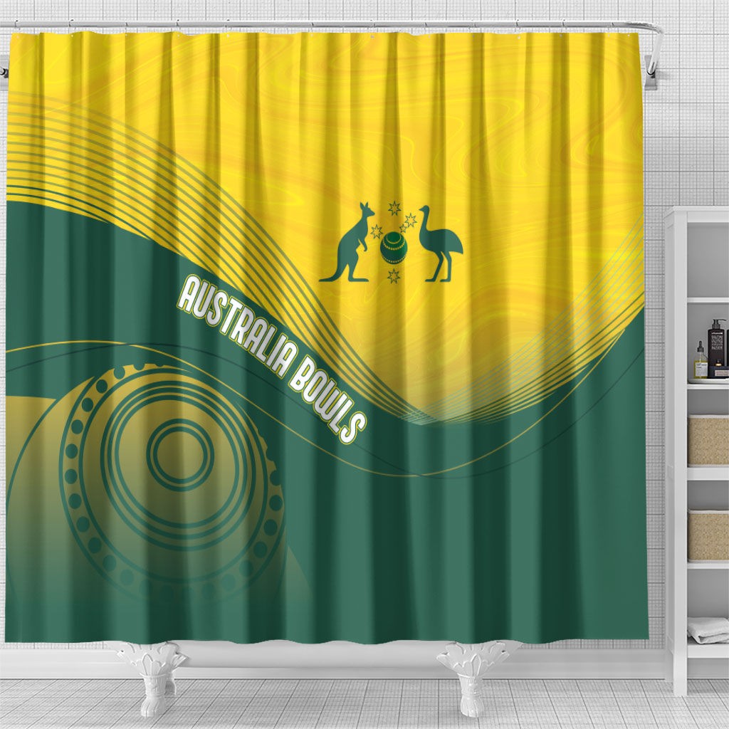 Australia Bowls Shower Curtain Basic Marble Glaze - National Color