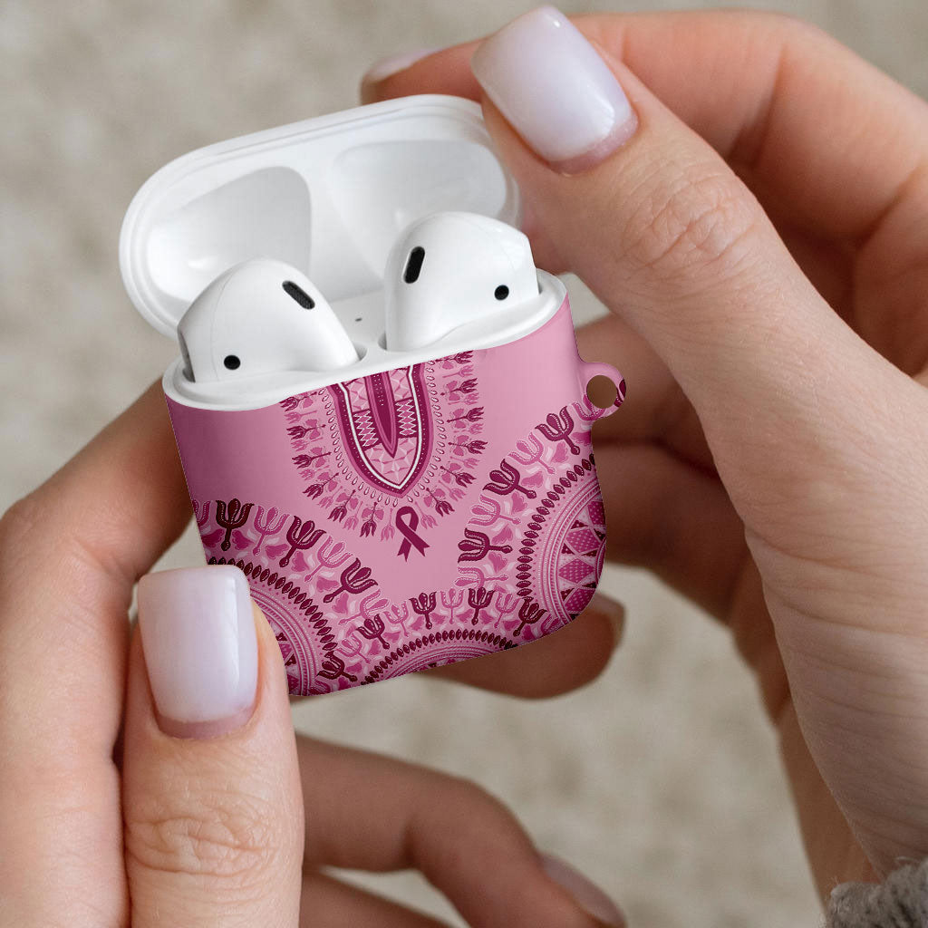 Dashiki Glamorous Pink AirPods Case Breast Cancer Fighter
