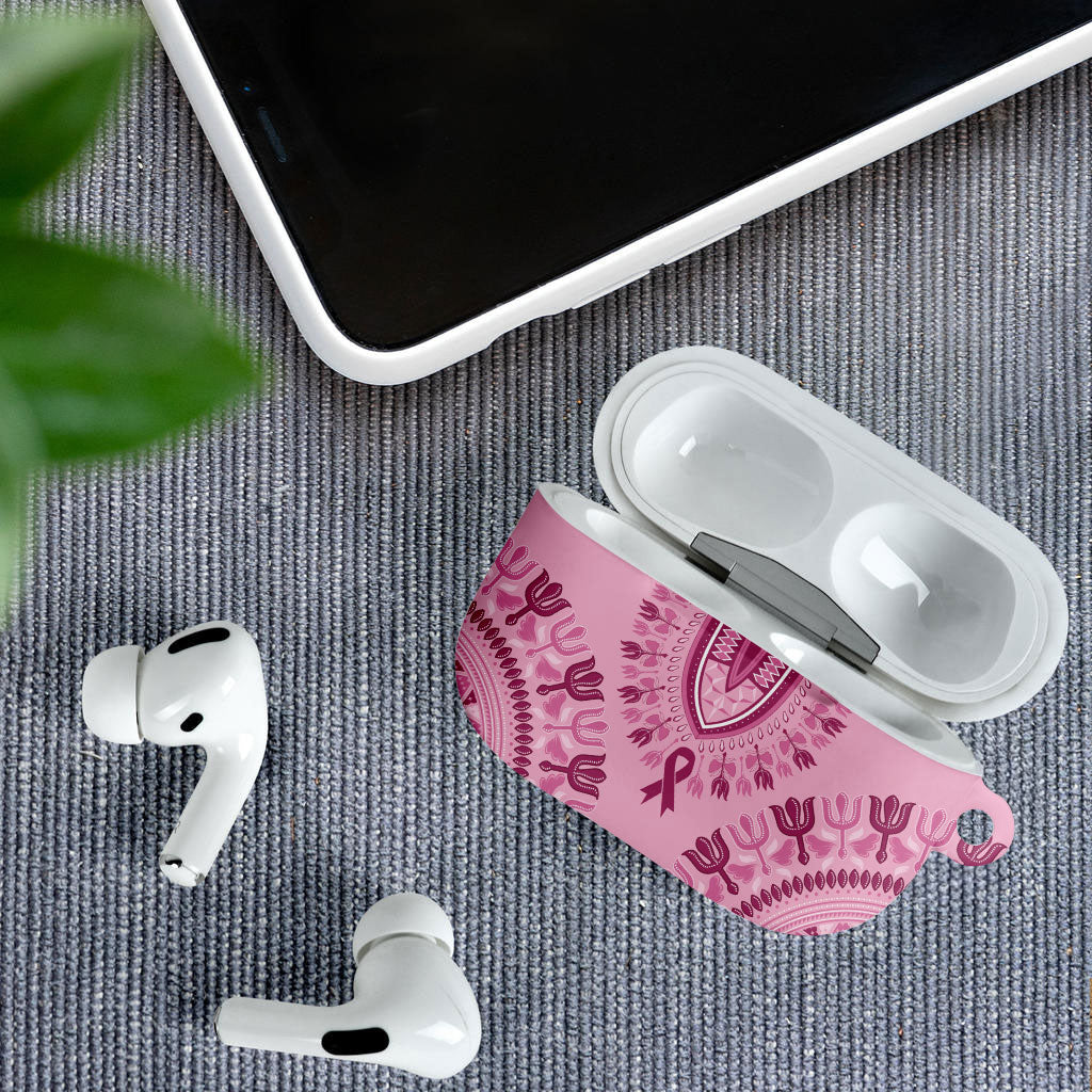 Dashiki Glamorous Pink AirPods Case Breast Cancer Fighter