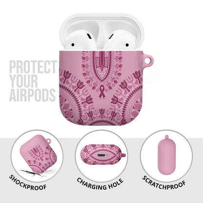 Dashiki Glamorous Pink AirPods Case Breast Cancer Fighter