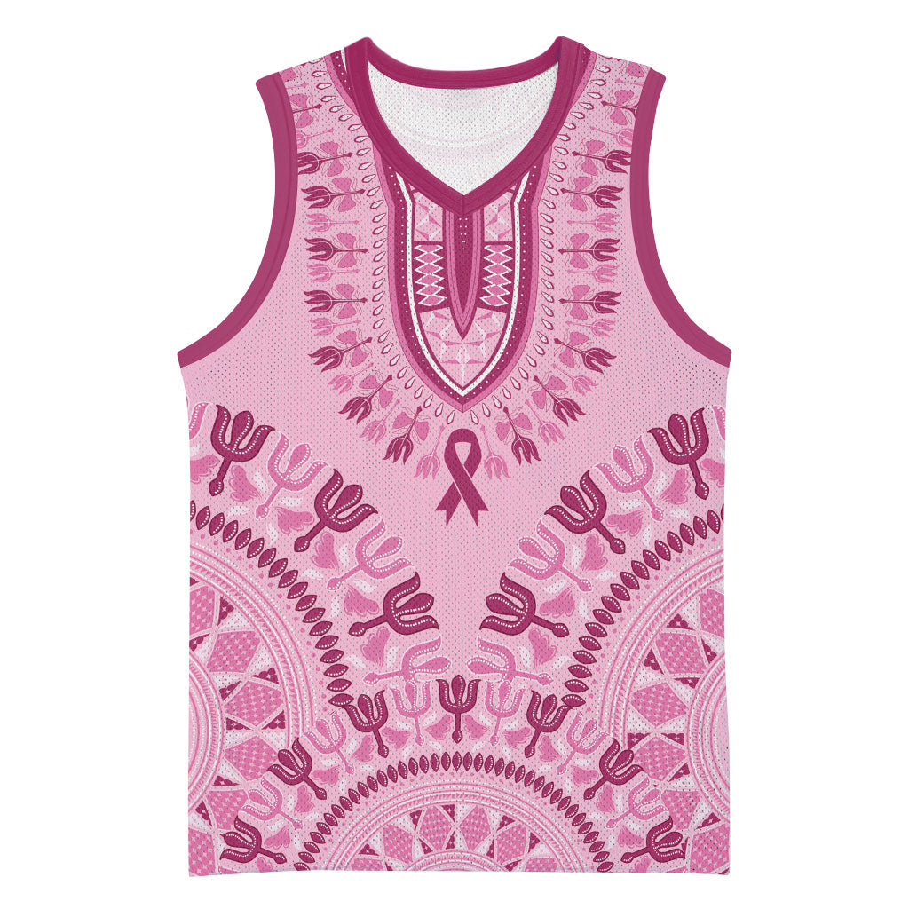 Dashiki Glamorous Pink Basketball Jersey Breast Cancer Fighter
