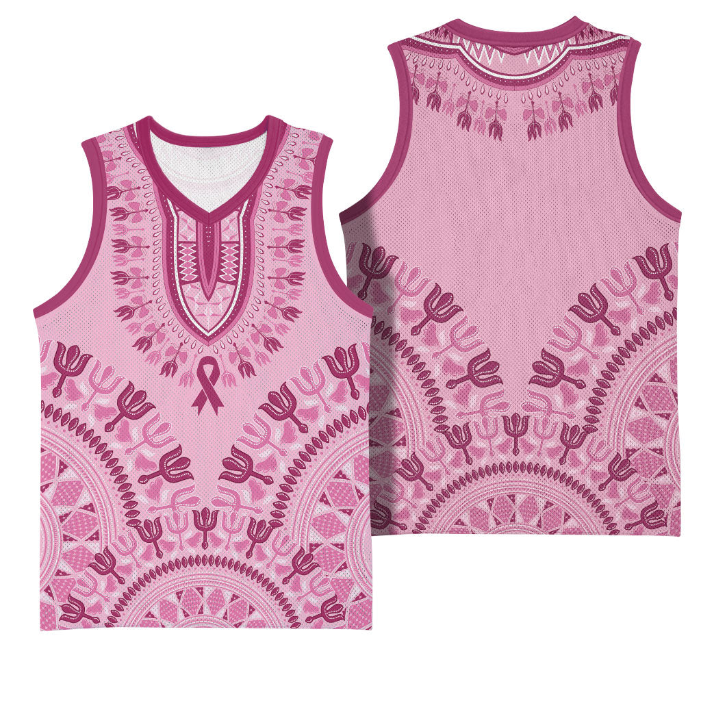 Dashiki Glamorous Pink Basketball Jersey Breast Cancer Fighter