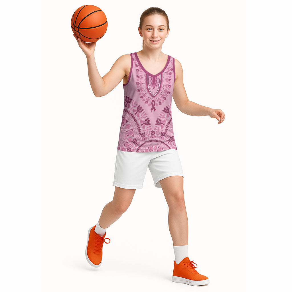 Dashiki Glamorous Pink Basketball Jersey Breast Cancer Fighter