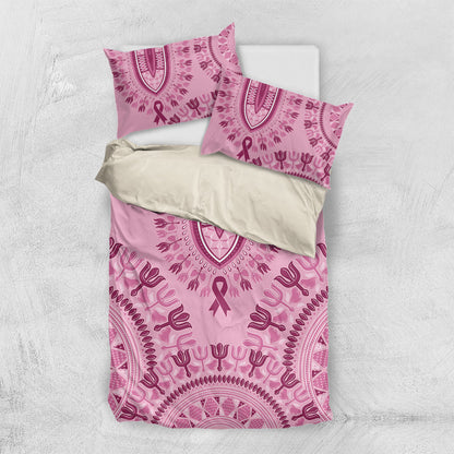 Dashiki Glamorous Pink Bedding Set Breast Cancer Fighter