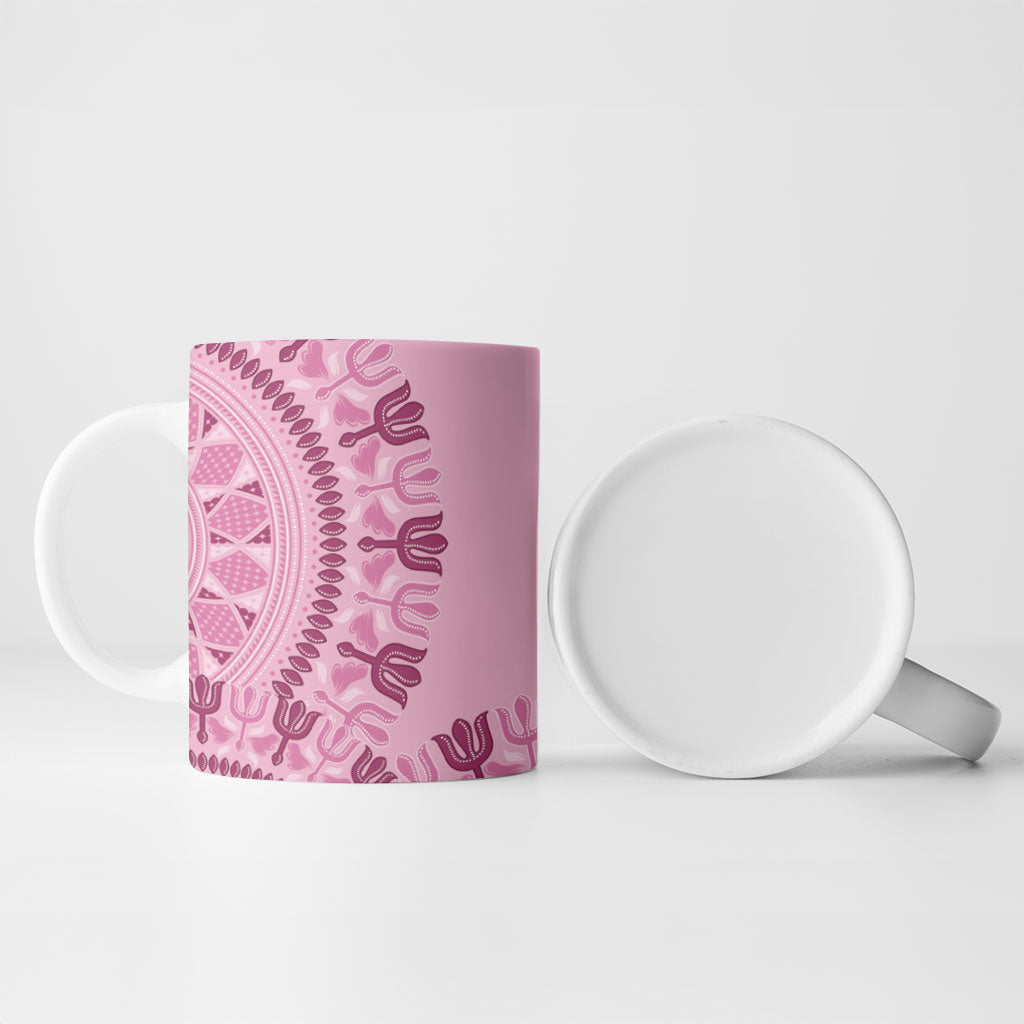 Dashiki Glamorous Pink Ceramic Mug Breast Cancer Fighter