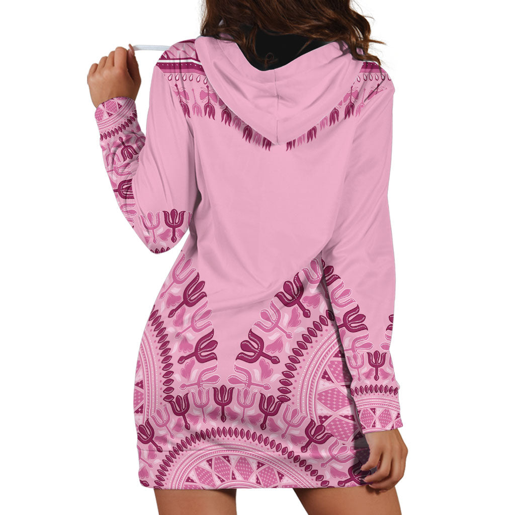 Dashiki Glamorous Pink Hoodie Dress Breast Cancer Fighter