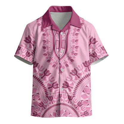 Dashiki Glamorous Pink Kid Hawaiian Shirt Breast Cancer Fighter
