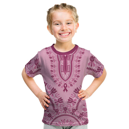 Dashiki Glamorous Pink Kid T Shirt Breast Cancer Fighter