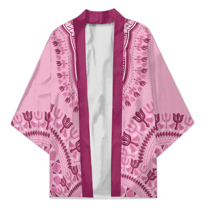 Dashiki Glamorous Pink Kimono Breast Cancer Fighter